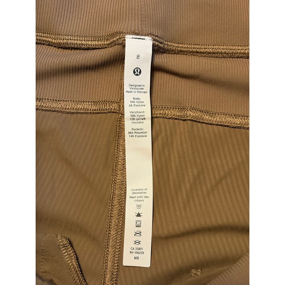 Lululemon Dance Studio Joggers Size 8 Tan Brown Full Length Mid Rise Pant Pocket - Picture 8 of 12